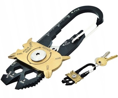 Brelok multitool wielofunkcyjny 20w1 karabińczyk