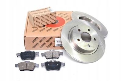 Набор тормозной тормозные диски 280mm + тормозные колодки задняя volvo s40 ii фото №1