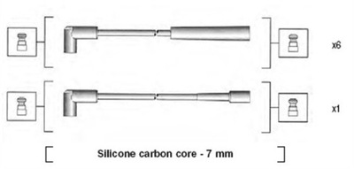 MAGNETI MARELLI КОМПЛЕКТ ТРУБОК ZAPŁONOWYCH