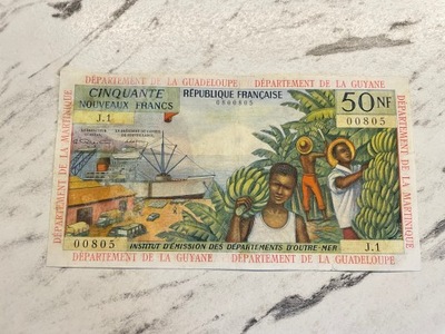 Francuskie Antyle - 50 franków - bardzo rzadki