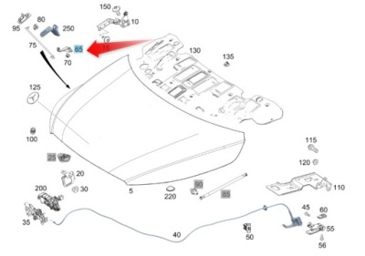 Підпірка капот mercedes w447 a4476280114 фото №1