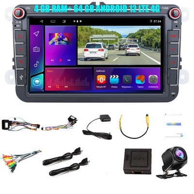 RADIO ANDROID 2DIN 4 64 GB LTE 4G VW PASSAT B