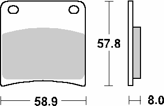 SBS TRINKELĖS STABDŽIŲ KH146 STREET CERAMIC SPALVA JUODAS 620HF 