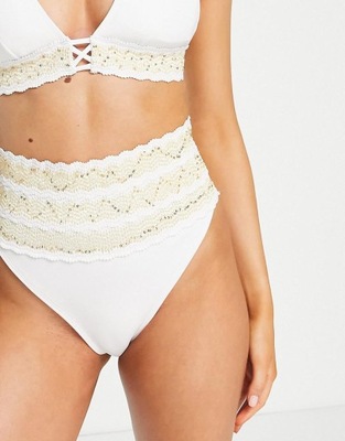 RIVER ISLAND DÓŁ BIKINI WYSOKI STAN LIU XXJ__XL