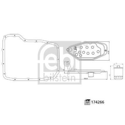 JUEGO DE FILTRO HYDRAULICZNEGO, AUTOMÁTICA CAJA DE TRANSMISIÓN FEBI  