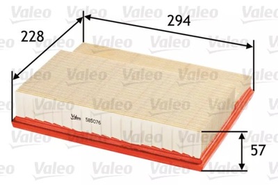 VALEO 585076 FILTRO AIRE  