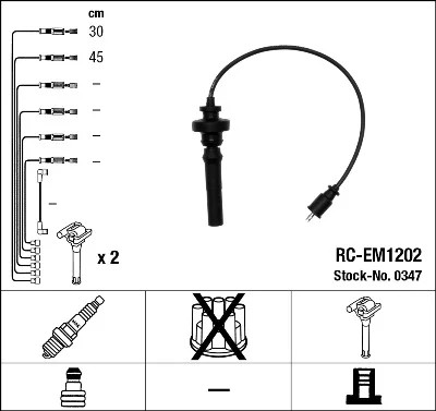 NGK 0347 ПРОВОДИ ZAPLONOWE NGK 0347