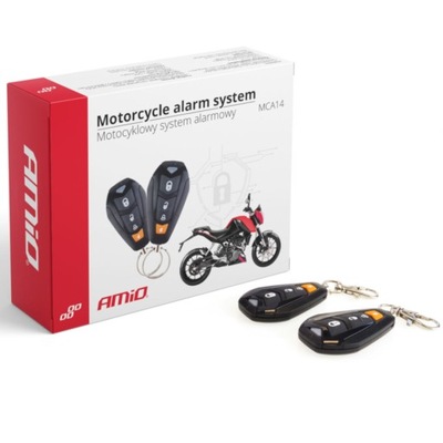 Alarm motocyklowy z pilotami AMiO MCA14