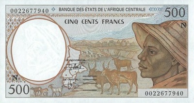 Gwinea Równikowa - 500 Francs - 2000 - P501N -St.1