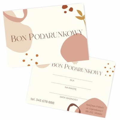 Bon, voucher podarunkowy A6 100 szt