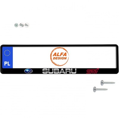 CUADRO TABLAS REJESTRACYJNEJ SUBARU STI WRX 1 PIEZAS WKRETY REGALO  