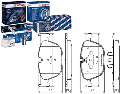 BOSCH КОМПЛЕКТ КОЛОДОК ТОРМОЗНЫХ BOS, 0 986 494 1