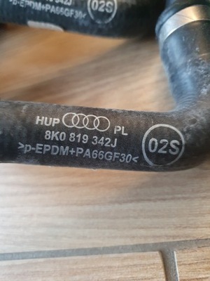 AUDI OE 8K0819342J ПАТРУБОК ПАТРУБОК ТРУБА ВОДИ