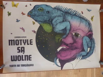Plakat MOTYLE SĄ WOLNE Krauze Andrzej 1976