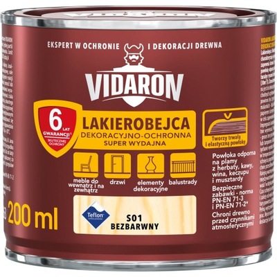 VIDARON Lakierobejca 0,2L BEZBARWNY S01