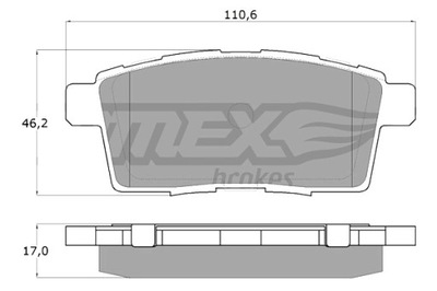 TOMEX BRAKES КОЛОДКИ ТОРМОЗНЫЕ MAZDA CX-7 07- ЗАД