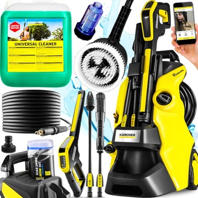 LAVADORA DE ALTA TENSIÓN KARCHER K5 POWER CONTROL TURBO JUEGO +ESCOBILLA REVERSIBLE  