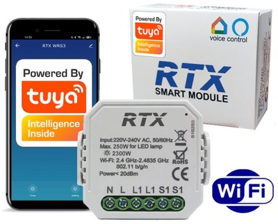 RTX Moduł TUYA WiFi Gniazdko Włącznik Przekaźnik DOPUSZKOWY