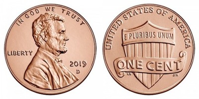 1 cent USA (2019) - A. Lincoln Mennica Philadelphia