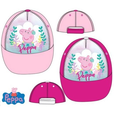 Czapka z daszkiem ŚWINKA PEPPA 54cm JASNORÓŻOWY