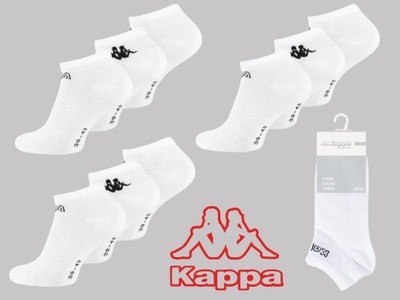 9x Skarpetki stopki Kappa białe 43-46