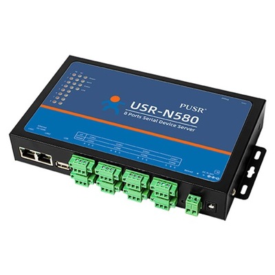 USR-N580 konwerter RS485 na Ethernet, 8x portów