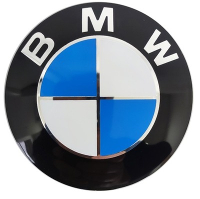 BMW 78MM ЭМБЛЕМА ЗНАЧЕК ЛОГОТИП ХРОМ ЧЕРНЫЙ NIEBISKI