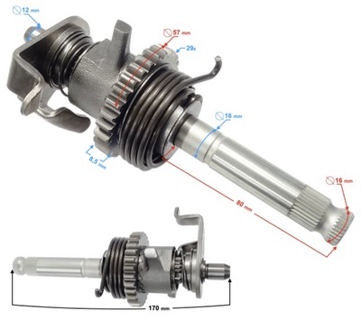 Wałek rozrusznika nożnego NXT300
