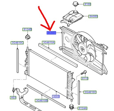 Вентилятор радіатора ford focus mk2 c-max фото №1