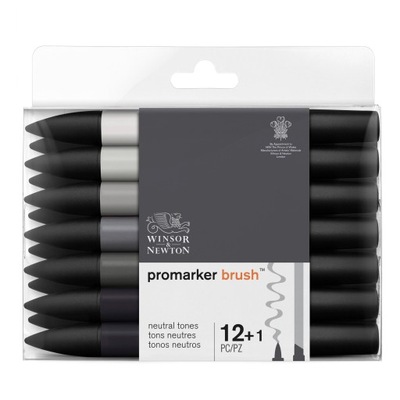 PROMARKER BRUSH NEUTRAL TONES 12 + 1 SET W&N