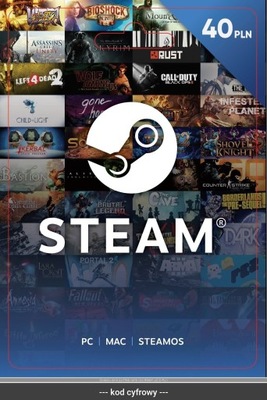 Doładowanie portfela karta kod Steam 40 zł PLN