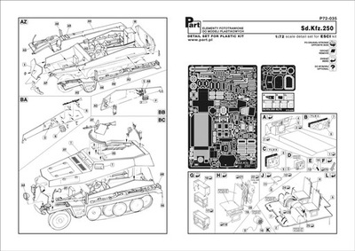 Part P72-035 1/72 Sd.Kfz.250 (ESCI)