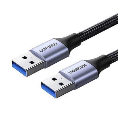 Kabel USB3.0, USB-A męski do USB-A męski, UGREEN US373 v 2A, 1m (czarny)