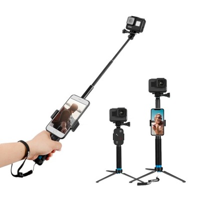 TELESIN GP-MNP-090-S For GoPro Hero 8 Action Camera Aluminum Alloy Selfie S