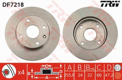 ГАЛЬМІВНІ ДИСКИ ГАЛЬМІВНІ ПЕРЕД TRW DF7218