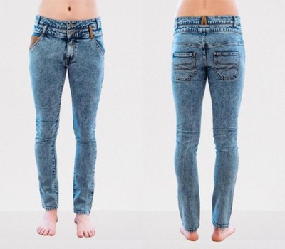 DESIGUAL PROSTE NIEBIESKIE JEANSY (36)