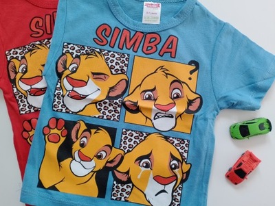 Bluzeczka z krótkim rękawem Simba czerwona 80/86