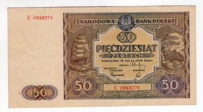 50 złotych 1946 K