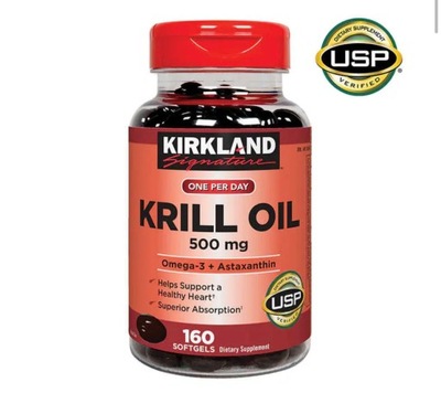 Kirkland Krill Oil 500 mg olej z kryla -160 tab