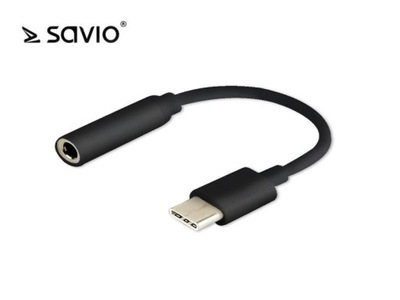 Kabel adapter Savio AK-35 USB Typ C - mini Jack