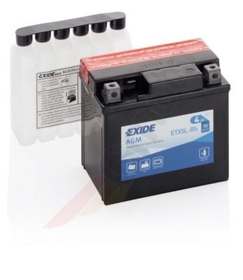 АККУМУЛЯТОР EXIDE ETX5L-BS YTX5L-BS 4AH 12V P+