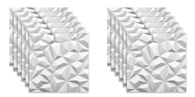 Białe styropianowe panele ścienne 3D Diament 12szt