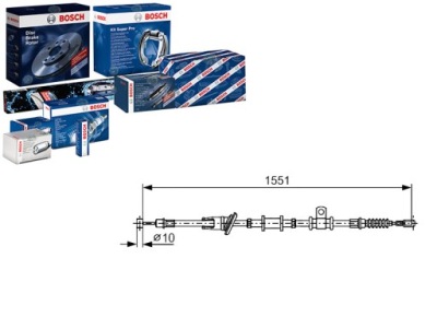 Тягa трос гальма ручного bosch mr475556 92172 фото №1