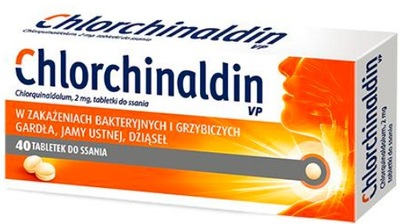 Chlorchinaldin VP 2 mg lek na gardło 40 tab.