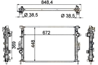 Hella радіатор води ford c-max 2 2.0 tdci dxa/c фото №1