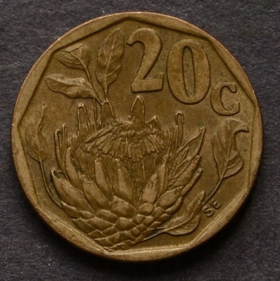 Republika Południowej Afryki - 20 centów 1992