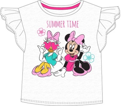 T-Shirt Koszulka Myszka Minnie 122 Biała