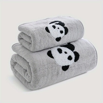 2 szt. Haftowany ręcznik panda zestaw ręcznik