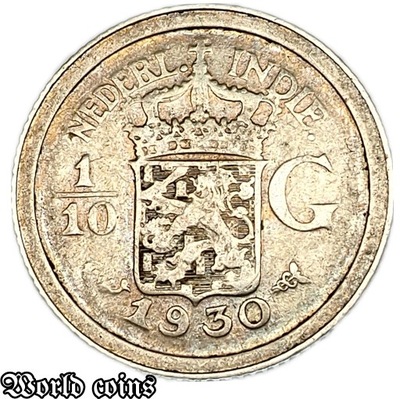 1/10 GULDEN 1930 INDIE HOLENDERSKIE