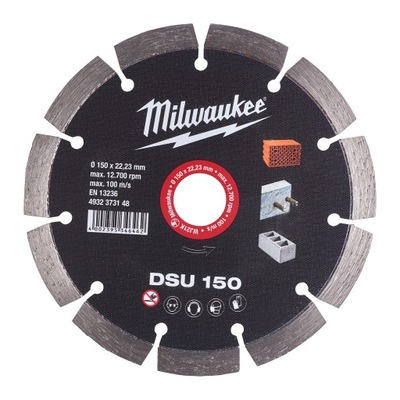Milwaukee tarcza diamentowa DSU 150mm / 22,2mm bruzdownica 4932373148